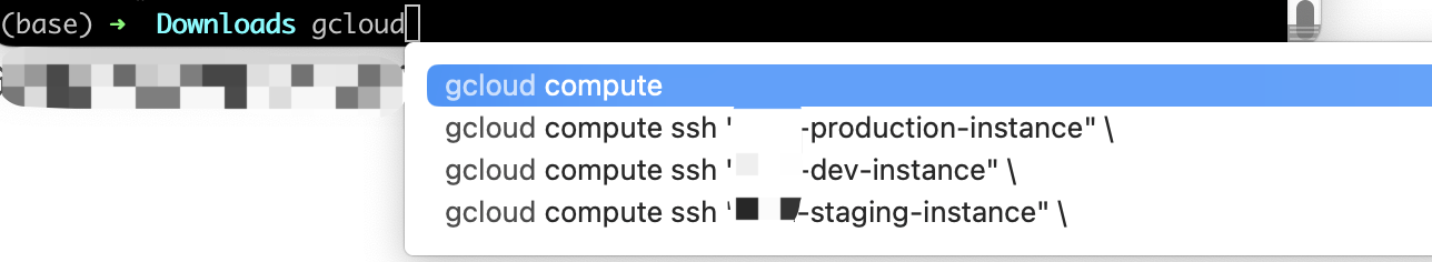 iTerm 命令行中先键入一个命令的前缀